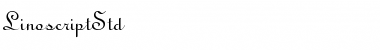 Download Linoscript Std Regular Font Title Preview