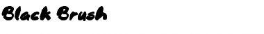 Download Black Brush Regular Font Title Preview
