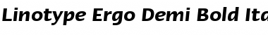 Download LTErgo DemiBoldItalic Regular Font Title Preview