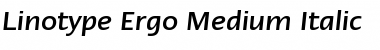 Download LTErgo MediumItalic Regular Font Title Preview