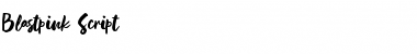 Download Blastpink Script Regular Font Title Preview