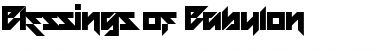 Download Blessings of Babylon Regular Font Title Preview