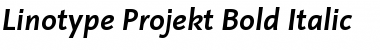 Download LinotypeProjekt Bold Italic Font Title Preview