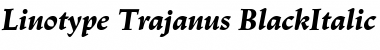 Download LinotypeTrajanus BlackItalic Font Title Preview