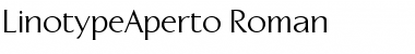 Download LTAperto Roman Regular Font Title Preview