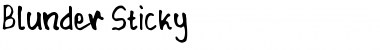 Download Blunder Sticky Bold Font Title Preview