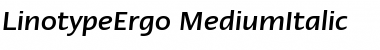 Download LTErgo Medium Italic Font Title Preview