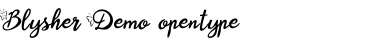 Download Blysher Demo Font Title Preview
