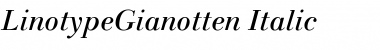 Download LTGianotten Regular Italic Font Title Preview