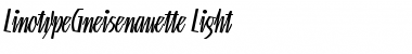 Download LTGneisenauette Light Regular Font Title Preview