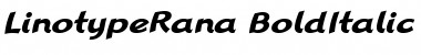 Download LTRana Regular BoldItalic Font Title Preview