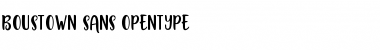 Download Boustown Sans Regular Font Title Preview