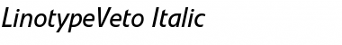 Download LTVeto Regular Italic Font Title Preview