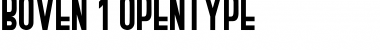 Download BOVEN 1 Regular Font Title Preview