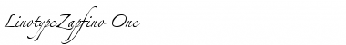 Download LinotypeZapfino One Font Title Preview