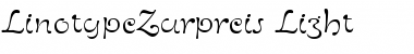 Download LinotypeZurpreis Light Font Title Preview