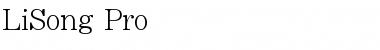 Download LiSong Pro Light Font Title Preview