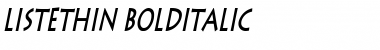Download ListeThin BoldItalic Font Title Preview