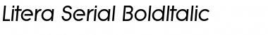 Download Litera-Serial BoldItalic Font Title Preview