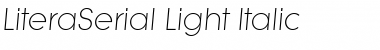 Download LiteraSerial-Light Italic Font Title Preview