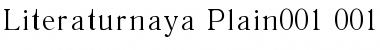 Download Literaturnaya Plain Font Title Preview