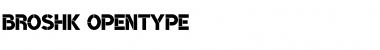 Download BroshK Medium Font Title Preview