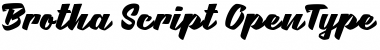 Download Brotha Script Regular Font Title Preview