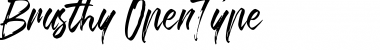 Download Brusthy Regular Font Title Preview
