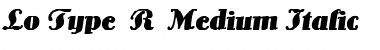 Download Lo-Type BQ Medium Italic Font Title Preview