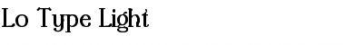 Download Lo-Type-Light Light Font Title Preview