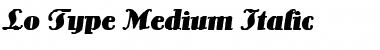 Download Lo-Type-Medium MediumItalic Font Title Preview