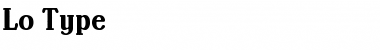 Download Lo-Type Roman Font Title Preview