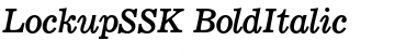 Download LockupSSK BoldItalic Font Title Preview