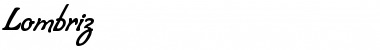 Download Lombriz Regular Font Title Preview
