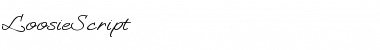 Download LoosieScript Regular Font Title Preview