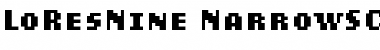 Download LoResNine NarrowSCB Font Title Preview