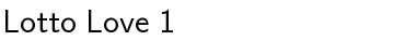 Download Lotto Love 1 Normal Font Title Preview