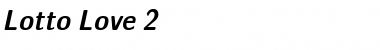 Download Lotto Love 2 Bold Oblique Font Title Preview