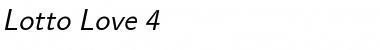 Download Lotto Love 4 Oblique Font Title Preview