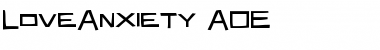 Download LoveAnxiety AOE Regular Font Title Preview