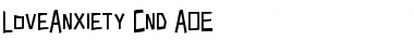Download LoveAnxiety Cnd AOE Regular Font Title Preview