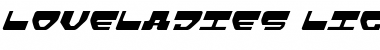 Download Loveladies Light Italic Light Italic Font Title Preview
