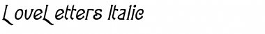 Download LoveLetters Italic Font Title Preview