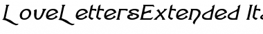 Download LoveLettersExtended Italic Font Title Preview