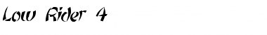 Download Low Rider 4 Italic Font Title Preview