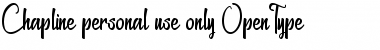 Download Chapline personal use only Regular Font Title Preview