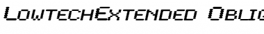 Download LowtechExtended Oblique Font Title Preview