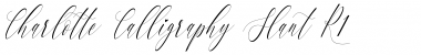 Download Charlotte Calligraphy Slant Regular Font Title Preview