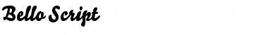 Download Bello-Script Regular Font Title Preview