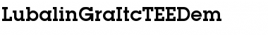 Download LubalinGraItcTEEDem Regular Font Title Preview